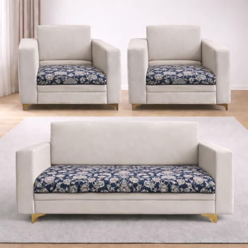 Image of Homerz Premium 5 (3+1+1) Seater Velvet Sofa Panel Cover with Digital Prints | Anti-Slip Backing (Nawab, 5 (3+1+1) Seater)