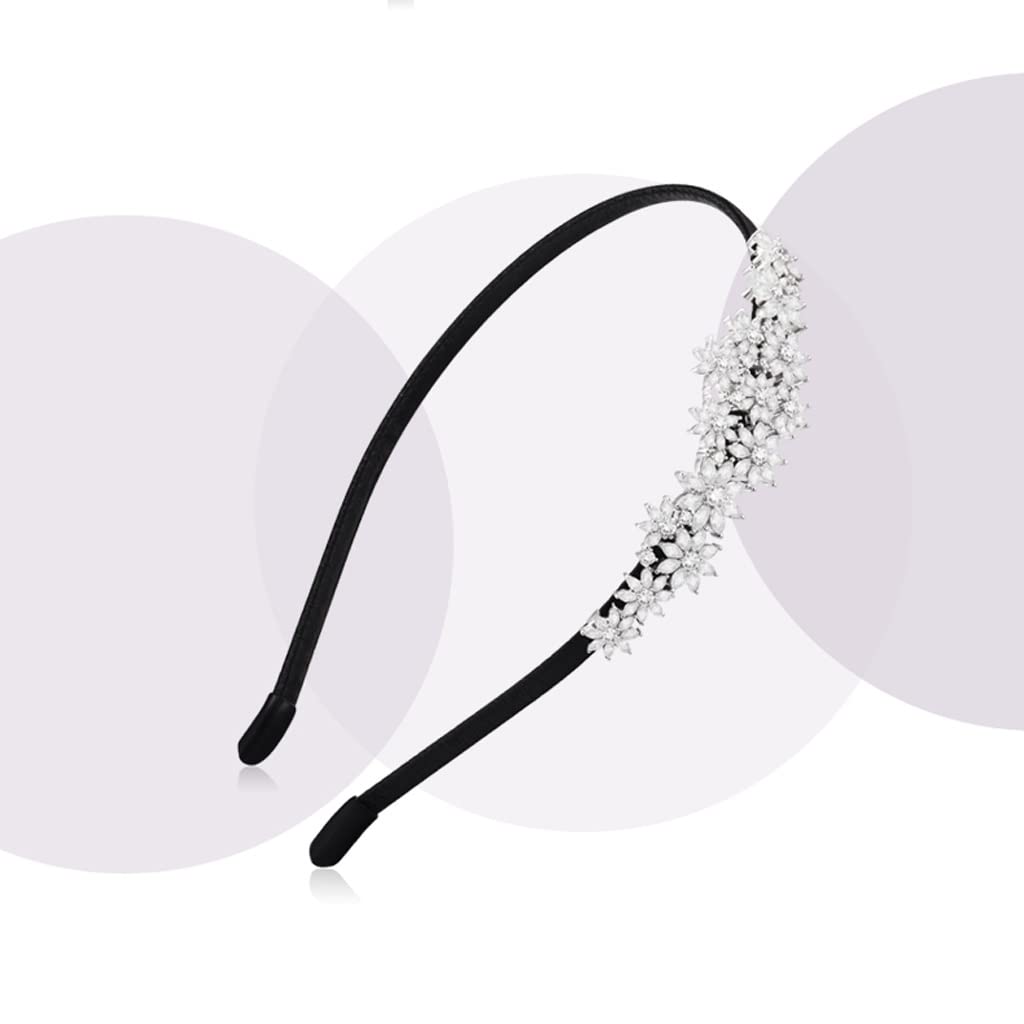 Bobinas Para El Cabello Con Cola De Caballo Gomas Hermosa flor de diadema diaria diadema de novia cinta horquilla cristal estilismo diadema cumpleaños navidad Bobinas para el cabello con cola de cabal