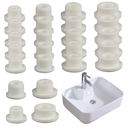 Bouch de Baignoire, couvertures à Jet de Baignoire en Silicone 24pcs 4 Tailles s'adapter à 12-13, 14, 16, 23 mm, couvercles Jet Bouchons imperméables