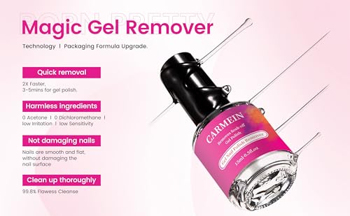 Image of Gel Nail Polish Remover,Professional(1-pack), 15ml /0.5 fl oz, Liquid Formula, Paraben-free, For Natural and Long-lasting Gel Polish Removal for Nail.