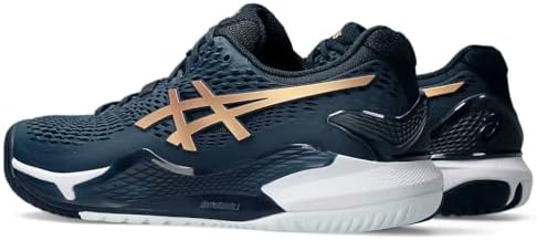 ASICS Gel-Resolution 9 Sneaker homem, Ouro azul francês, 45 BR