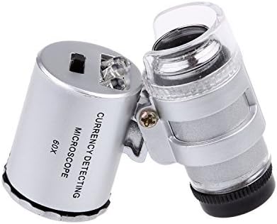 60X Mini Illuminated Jeweler LED UV Lens Loupe with Kare and Kind Retail Package (2pcs 60X)