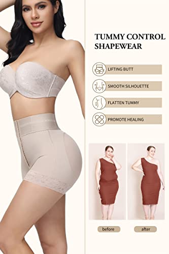 Shapshe Fajas Colombianas Para Adelgazar La Barriga Para Mujer Plus Size Tummy Control Shapewear Shorts High Waisted Underwear Booty Lifter Panty Cincher Compression Under Shorts For Dresses Beige 3Xl #TOP6