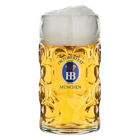 1 Liter HB" Hofbrauhaus Oktoberfest Edition" Dimpled Glass Beer Stein Cover