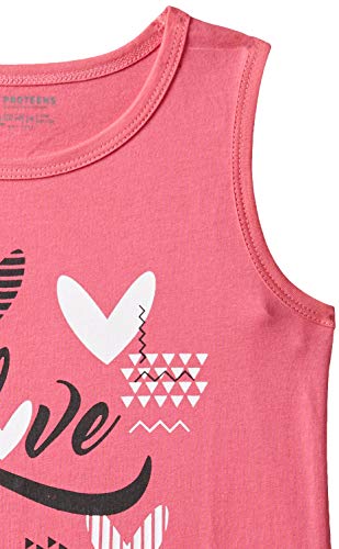 Image of PROTEENS Girl's Plain Regular fit T-Shirt (P-GTS002- Candy 75 /30 | 9-10 Years)