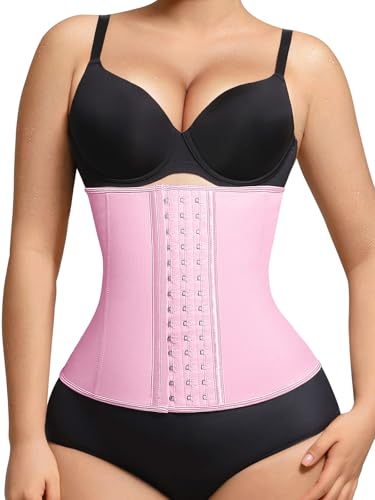Image of Waist Trainer for Women Latex Underbust Waist Cincher Corset, Tummy Control Corset Sport Girder Hourglass Body Shaper