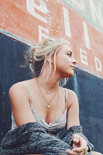 CANEVINKA Dainty Cross Medallion/Heart Pendant Chain Necklace 18K Gold Plated Oval Choker Fashion OT Toggle Jewelry Handmade for Women Simple Gold Charm Necklace2