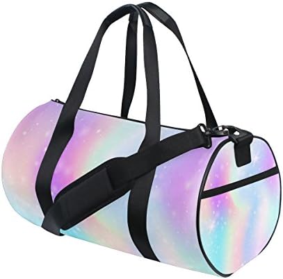 ALAZA Pink Glitter Hearts Travel Duffle Bag Sports Luggage with Backpack Tote Gym Bag for Man and Women