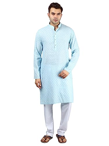 Image of Uri and MacKenzie Mens Cotton Woven Casual Kurta Pajama set