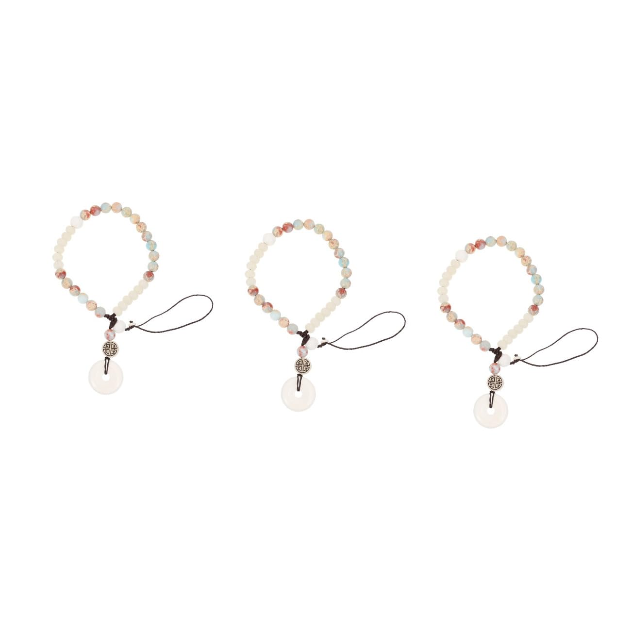 HOMSFOU Cadena De Teléfono Móvil Cordón Pulsera Correa Teléfono Pulsera Encanto Encantos Del Teléfono Muñeca Retro Cuerda Para Teléfono Llavero Con Cuentas Teléfono Colgante De