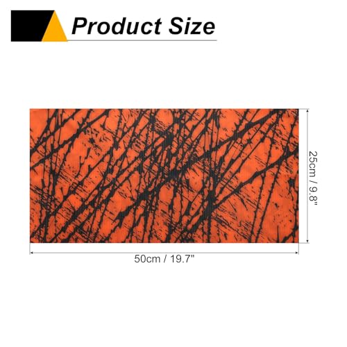 HARFINGTON Summer Cooling Neck Gaiter Sun Protection Face Mask Fishing Neck Gaiter Unisex Sunscreen Breathable Bandana for Hiking Outdoor Sports, Orange/Black2