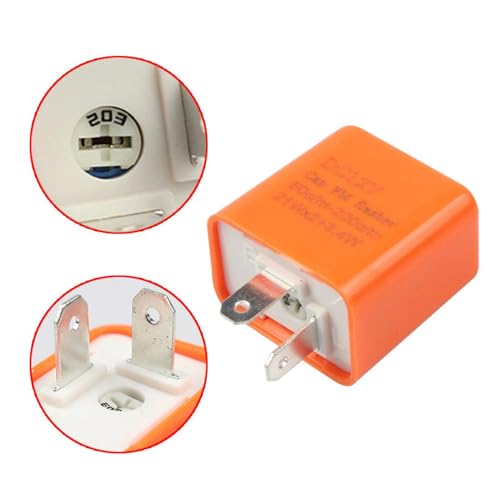 Turn Signal Flasher Relay - Speed Adjustable LED Flasher, 12V 2 Pin | Motorcycle LED Indicator Flasher Relay, Direct Replacement For Turn Signal System, Efficient LED Turn Signal Flasher, Easy Install - Thumbnail 6