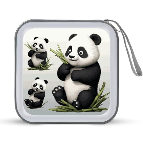 Étui de rangement CD/DVD 40 compartiments antichoc, sacoche zippée panda ultra protectrice