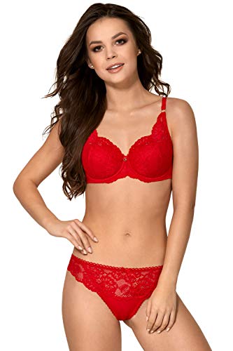 AVA Damen Bügel BH Dessous Spitze Balconette Regulierbar Gepolstert 1559 AVA Damen Bügel BH Dessous Spitze Balconette Regulierbar Gepolstert 1559