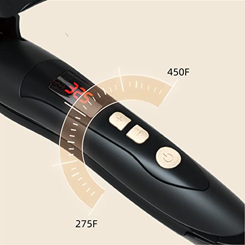 1.25 Inch Hair Straightener And Curler 2 In 1 Curling Iron & Flat Iron Tourmailine Ceramic, 275℉-425℉ Temperature Adjust, Dual Voltage Travel Use #TOP6