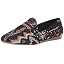 Black Patchwork Global Woven