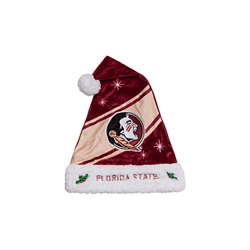 FOCO NCAA Florida State Seminoles High End Holiday Santa Hat CapHigh End Holiday Santa Hat Cap, Team Color, One Size