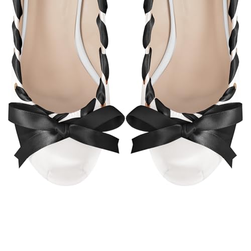 Image of Platform Heels Chunky Bow Ribbon Pumps