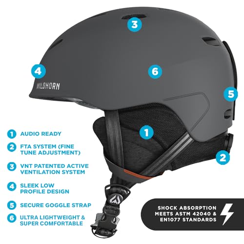 Wildhorn Drift Snowboard Helmet, Ski Helmet Women Men & Youth - US Ski Team Official Supplier - 13 Adjustable Vents, Lightweight Premium Construction Snowboarding Helmet - Thumbnail 3