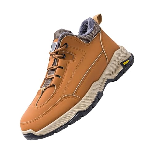 Generisch Botas de invierno para hombre, gruesas y cálidas, con suela gruesa, para senderismo, para el tiempo libre, senderismo, deportivas, ligeras, antideslizantes, cómodas, resistentes al viento