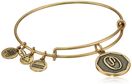 Alex and Ani Rafaelian Gold-Tone Initial "O" Expandable Wire Bangle Bracelet, 2.5"