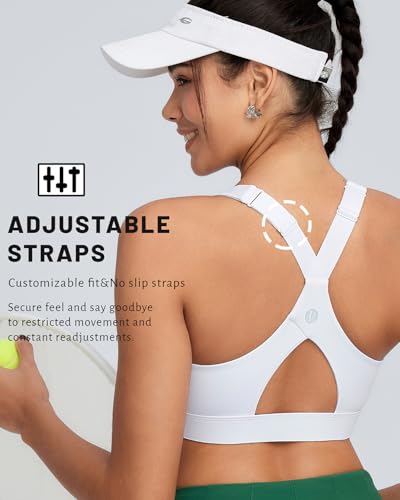 Image of RUNNING GIRL Sports Bra for Women High Support, Molded Cup High Impact Sports Bras with Sewn in Pads Workout Running Bra