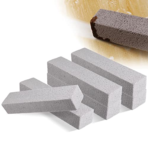 YUFFQOPC Bloque de limpieza de piedra pómez, bloque de limpieza para barbacoa, ladrillo pómez, piedra pómez, piedra de limpieza, barbacoa, piedra limpiadora, cocina, horno (15 cm) (6 unidades)