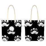 CHENZZZZ Show Head Pet Canvas Shoulder Bag, Cute Dog Paws Pet Out Bag, Outcrop, Pet Out Shoulder Bag.
