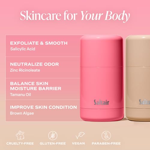 Saltair Aluminum-Free Skincare Deodorant, Refillable 2-Pack