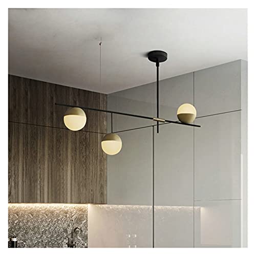 Chandelier en cristal LED moderne à 3 ou 9 têtes de verre pour le salon