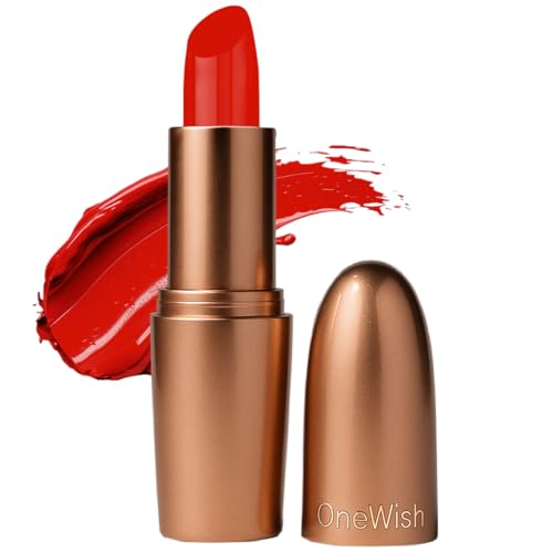 Image of One Wish Creamy Matte Lipstick Long Lasting for Women - Crimzone Shade 26 | Full Coverage | Creamy Formula | No Flaky Lips | No Dryness| High-Pigment | SPF | Vitamin E, Almond Oil & Shea Butter for Moisturising Lip | 8 Hrs Lasting | Smooth Finish | 3.8 gm