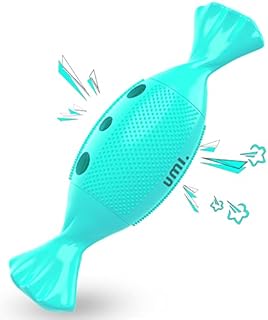 Amazon Brand - Umi Dog Chew Toys for Aggressive Chewers, Candy Squeaky Puppy Dog Toys, Multifunctional Teeth Cleaning and Gum Massage Toys for Puppy Small Medium Dogs Cats