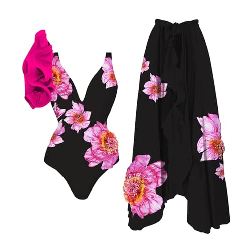 Maillot de bain grande taille anti-frottement avec shorty intégré et jupe de plage