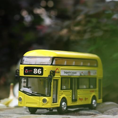 Image of DEOXY Decker Bus Toys for Kids Diecast Metal Bus Alloy London Light & Music Open Door Collection Toys for Boy Kids (66033 green0)