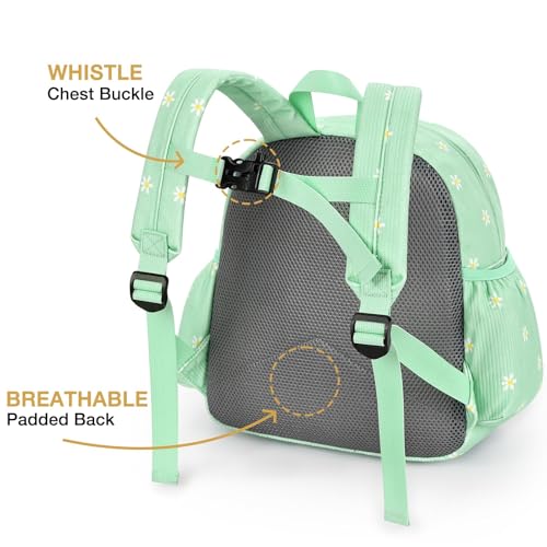 Image of STEAMEDBUN Corduroy Kids Backpack for Girls and Boys 5-8: Girls Backpack for Elementary Kindergarten - 15 inch Cute Backpacks for Kids - Daisy
