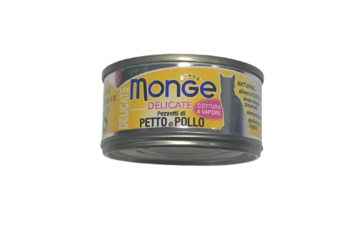 Monge delikatne naturalne superpremium jakość Kawałki kurczaka dla kotów, gotowanie na parze. Opakowanie 24 pudełka (80 gr. jeden). Naturalne, pełne jedzenie, bez barwników i konserwantów