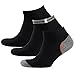 Produktbild Nur Der 3er Pack Sneaker Sport aus atmungsaktiver Baumwolle kurze Sportsocken mit gepolsterter Sohle Herren, schwarz, 43-46