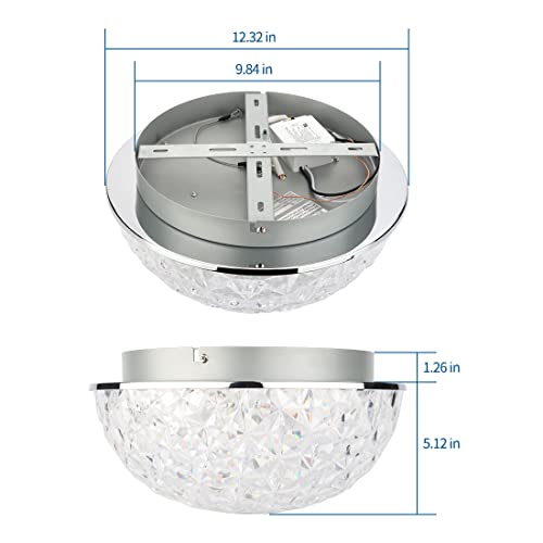 Dakason DKS-LCL10311G15D Led Ceiling Light Fixture Flush Mount, Crystal Chandelier Modern Ceiling Light For Kitchen, Hallway, Living Room, Foyer, Closet thumb #6