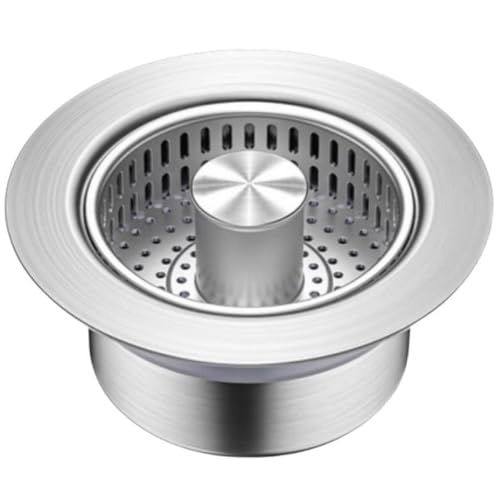 Colador y tapón de fregadero 3 en 1 de acero inoxidable LeLehome