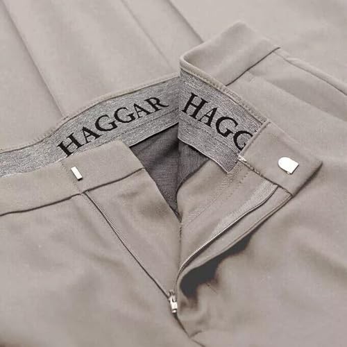 Haggar Men’s Performance Straight Fit 365 Flex Dress Pants (US, Waist Inseam, 34, 29, Regular, Regular, Tan)4