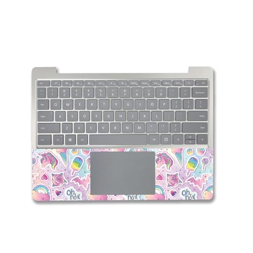 Image of MightySkins Carbon Fiber Skin Compatible With Microsoft Surface Laptop Go 3 (2023) Full Wrap Kit - Unicorn Popsicle | Protective, Durable Textured Carbon Fiber Finish | Easy To Apply | Made in the USA