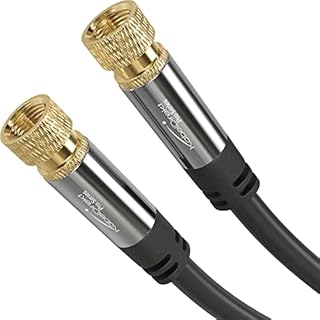 CableDirect  SAT cable, coaxial cable, satellite cable  TV cable with multi-layer shielding and unbreakable metal F connectors  1m short (HDTV, Radio, DVB-T, DVB-C, DVB-S, DVB-S2)
