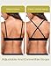 Women's Everyday Basic Seamless Lightly Padded Underwire Plunge Demi T-shirt Bra, Black, 36C