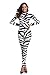Produktbild DuuoZy Damen sexy High elastische Overall Trikots Cosplay Lady Zebra Siam Kostüm, schwarz-weiß-Streifen