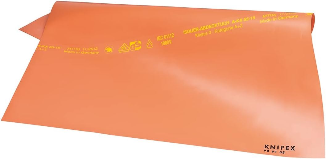 Nappe isolante KNIPEX en caoutchouc souple 1000 mm protégeant des courts-circuits