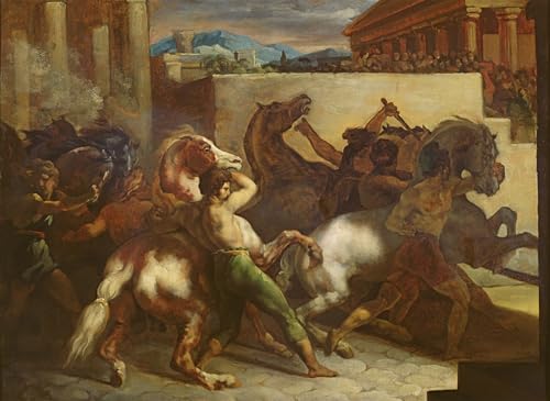 Tableaux sur toile Theodore Gericault : décoration de bureau moderne mur art 60x90cm
