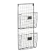 Two Tier Wall File Holder - Durable Pewter Metal Rack with Spacious Slots for Easy Organization, Mounts on Wall and Door for Office, Home, and Work - by Designstyles