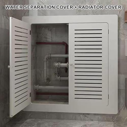 Cache-radiateur de qualité supérieure avec panneau d'accès design 40 x 70 cm - 7
