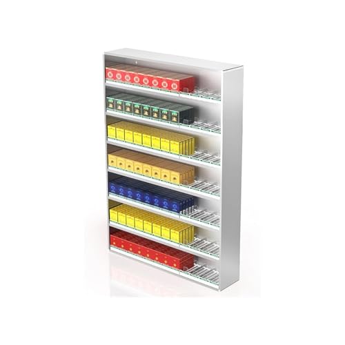 Présentoir à tabac automatique avec poussoirs pour un alignement parfait en rayon
