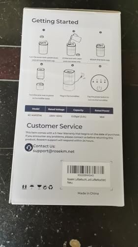 ROSEKM Humidifiers for Bedroom Cool Mist Humidifier for Home Plant and Baby Nursery Quiet Ultrasonic Humidifier with 360° Nozzle - Image 4